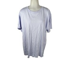 Women's Lululemon Purple Essential Relaxed Cotton Blend Tee Top T-Shirt Size 12